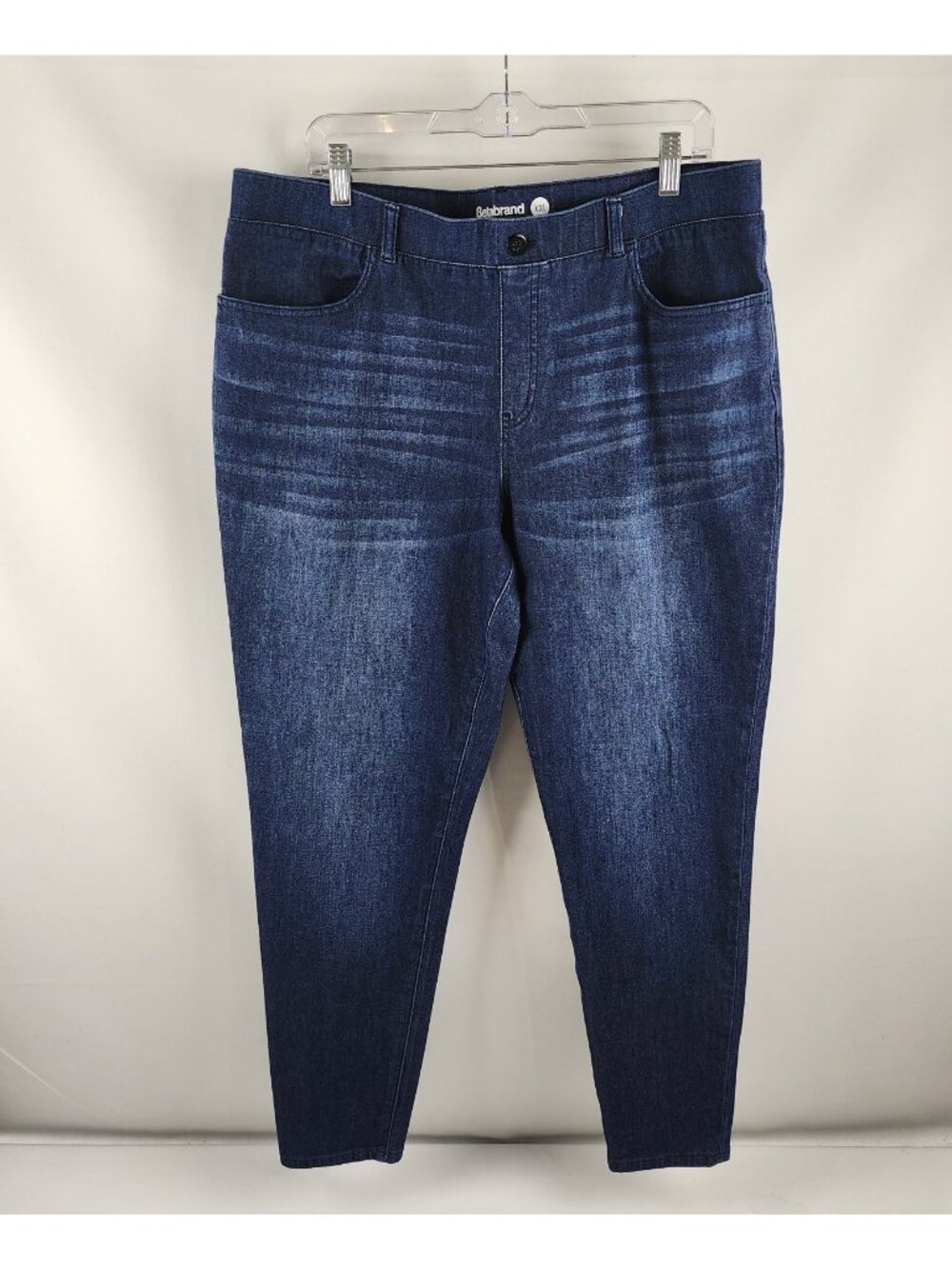 Betabrand Jeans Womens 2XL Blue Ankle Pull On Stretch Denim (38x28) W1545-LWV